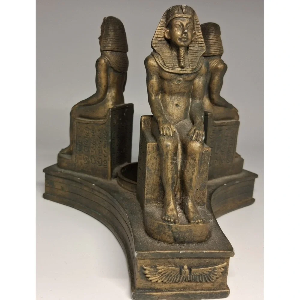 Three Egyptian Statues Candle‎ Holder